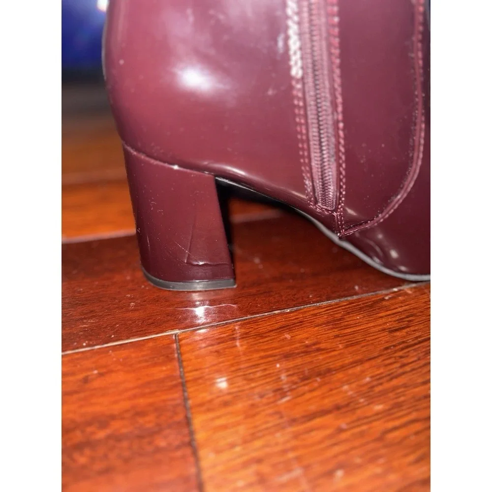 Womens Primark Red Zip Up High Heel Ankle Boots Us 9 EUR 40